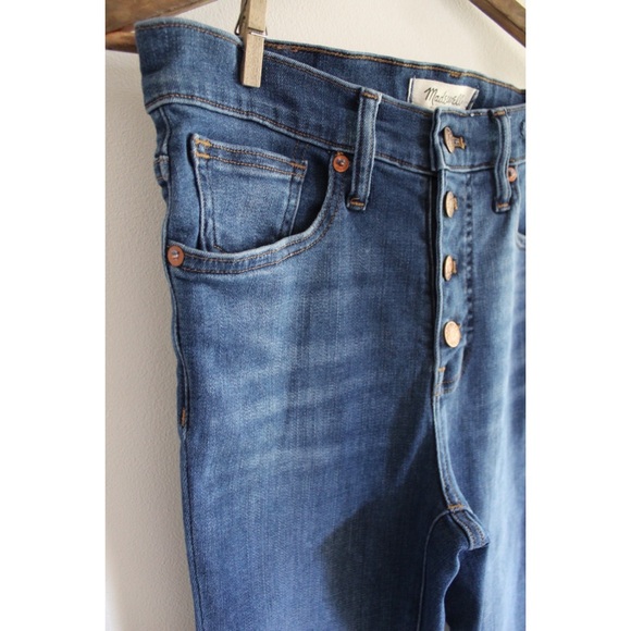 Madewell 9” Mid-Rise Skinny Jeans Medium Wash 26 2 - Picture 5 of 11